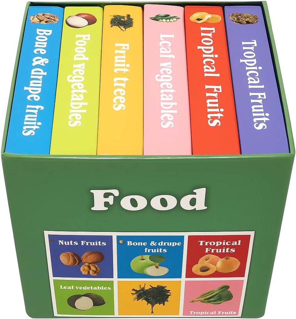96 Pieces Learning Book 6PC Sets for Kids - Educational Food Theme Activity Books for Early Learning