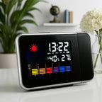 96 Pieces LCD Projector Digital Watch Alarm Clocks (Temperature Humidity – Desktop – LED Backlight – Table Clock)