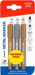 120 Pieces Metal Marker Set 3 Pieces (13.4 cm 1-2 mm Tip for Precision Marking)