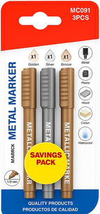 120 Pieces Metal Marker Set 3 Pieces (13.4 cm 1-2 mm Tip for Precision Marking)