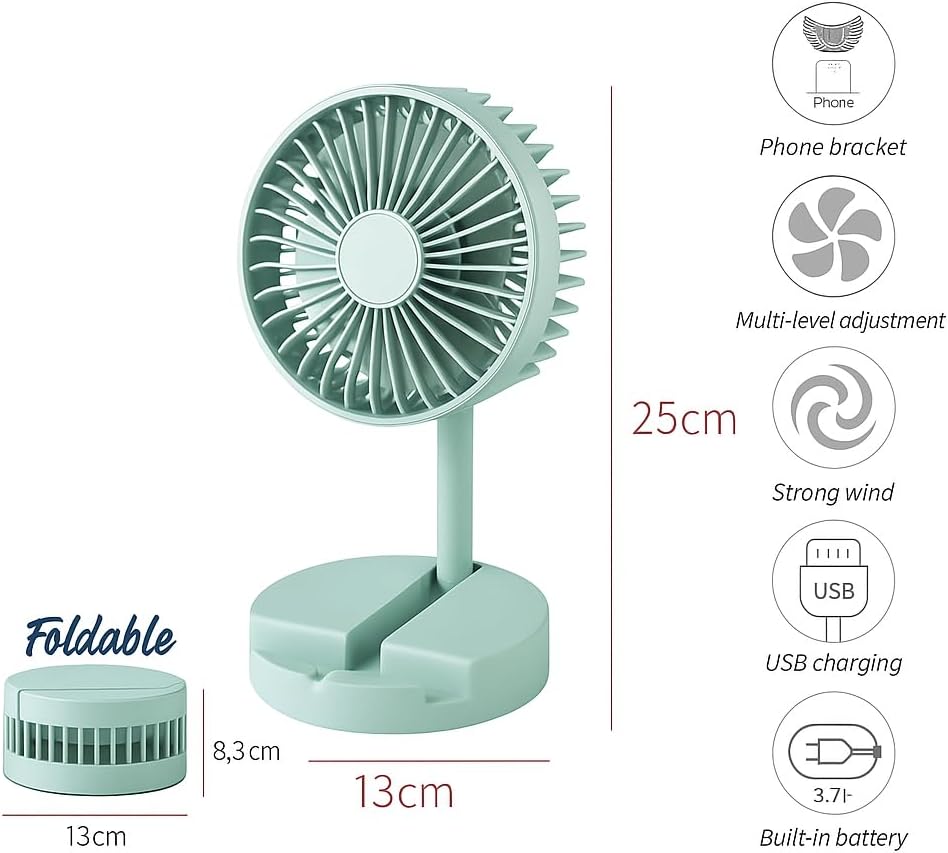 96 Pieces Portable Mini USB Fans (Compact Desk Fan for Office – Home – Travel – Assorted Colors)