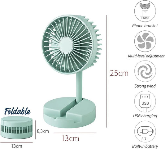 Portable Mini USB Fan, Compact Desk Fan for Office, Home, Travel, Assorted Colors