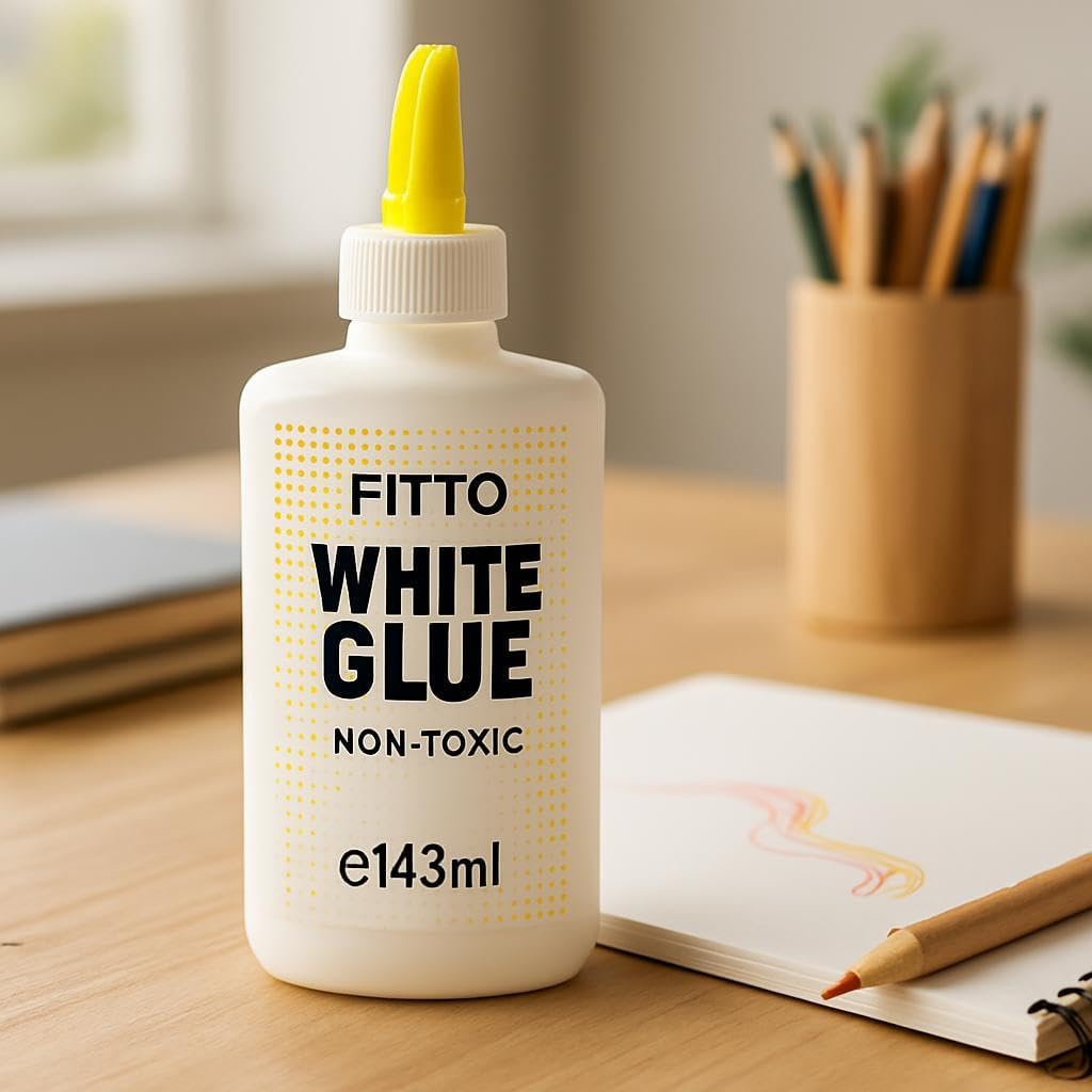 White Glue 142ml – Non-Toxic, Fast-Drying Adhesive for Crafts, School, and Office Projects – Strong Bond for Paper, Wood, Fabric, and More – Safe and Easy to Use for All Ages