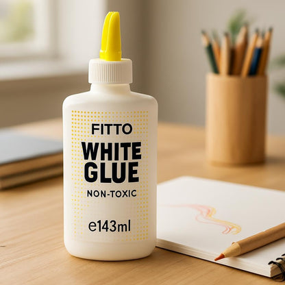 White Glue 142ml – Non-Toxic, Fast-Drying Adhesive for Crafts, School, and Office Projects – Strong Bond for Paper, Wood, Fabric, and More – Safe and Easy to Use for All Ages