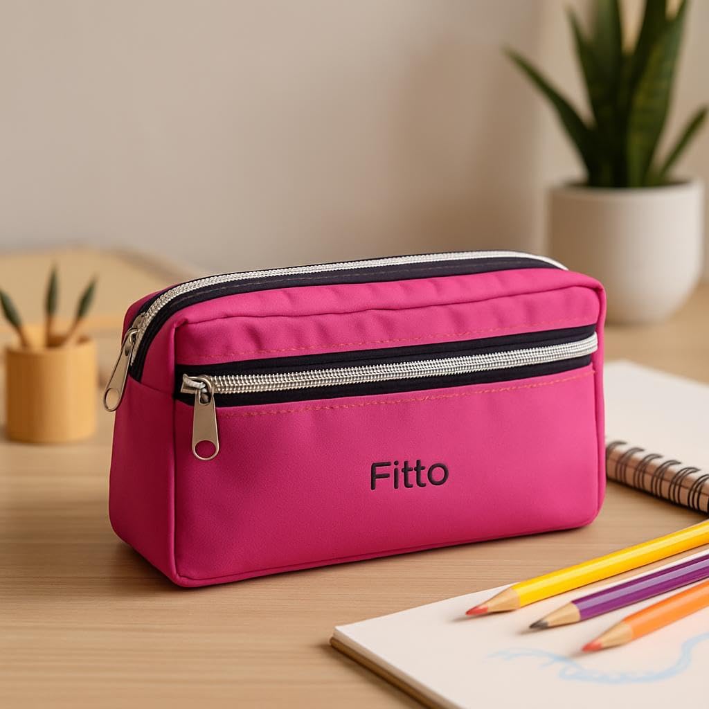 96 Pieces Pencil Cases (20x6.5x11cm Pink – School Supplies Organizer – Office Stationery Holder)