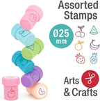 120 Pieces 6 Pieces Assorted Fruits Stamps (25mm for Kids Crafts & Art Projects)
