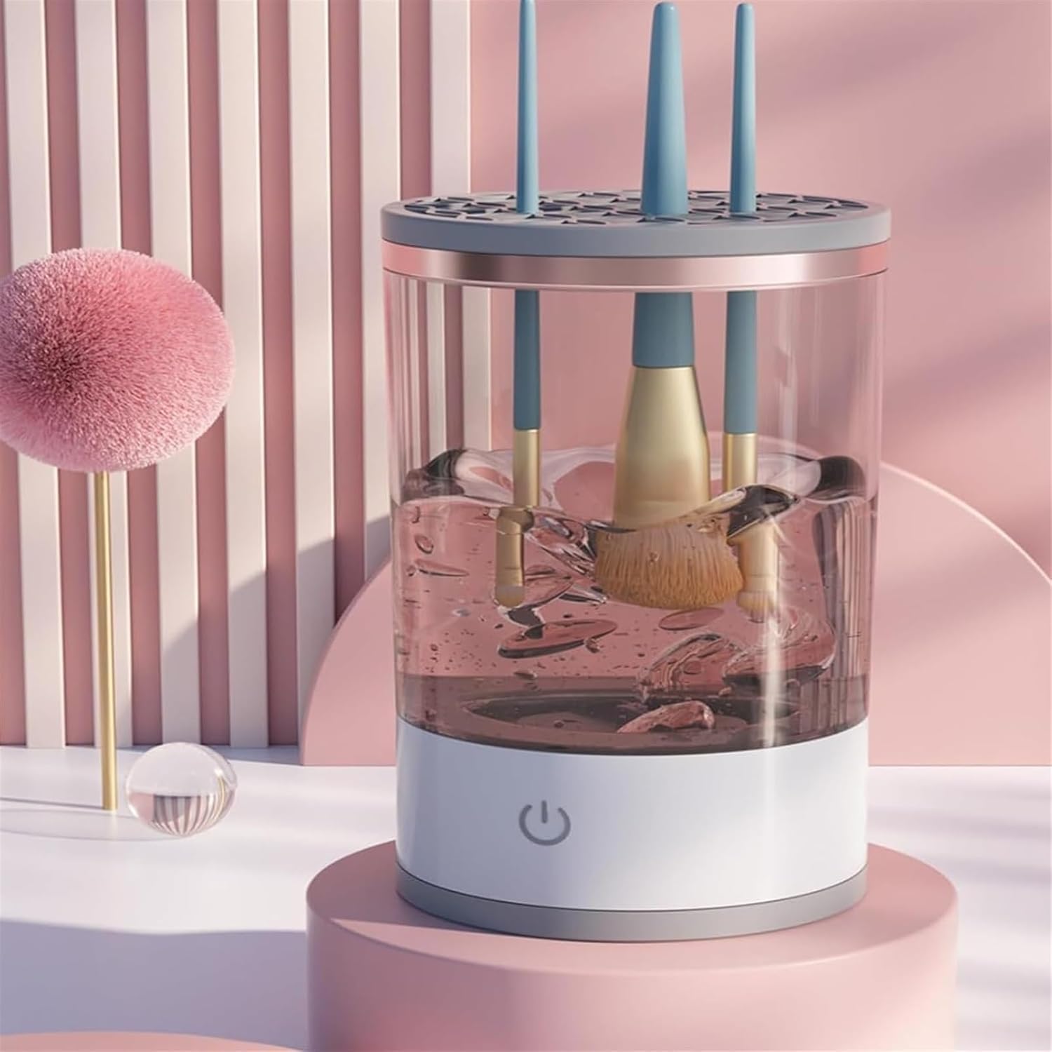 72 Pieces Brushly Pro Automatic Spinning Makeup Brush Cleaners (Sonic Vibration Deep Cleansing Machine for All Brush Sizes)