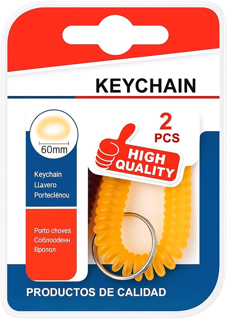 2 Pieces Key Chains - 60mm Metal Key Rings for Everyday Use