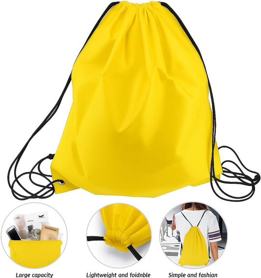 Yellow Backpack 42cm x 33cm, Durable School Bag for Kids, Lightweight Travel Backpack