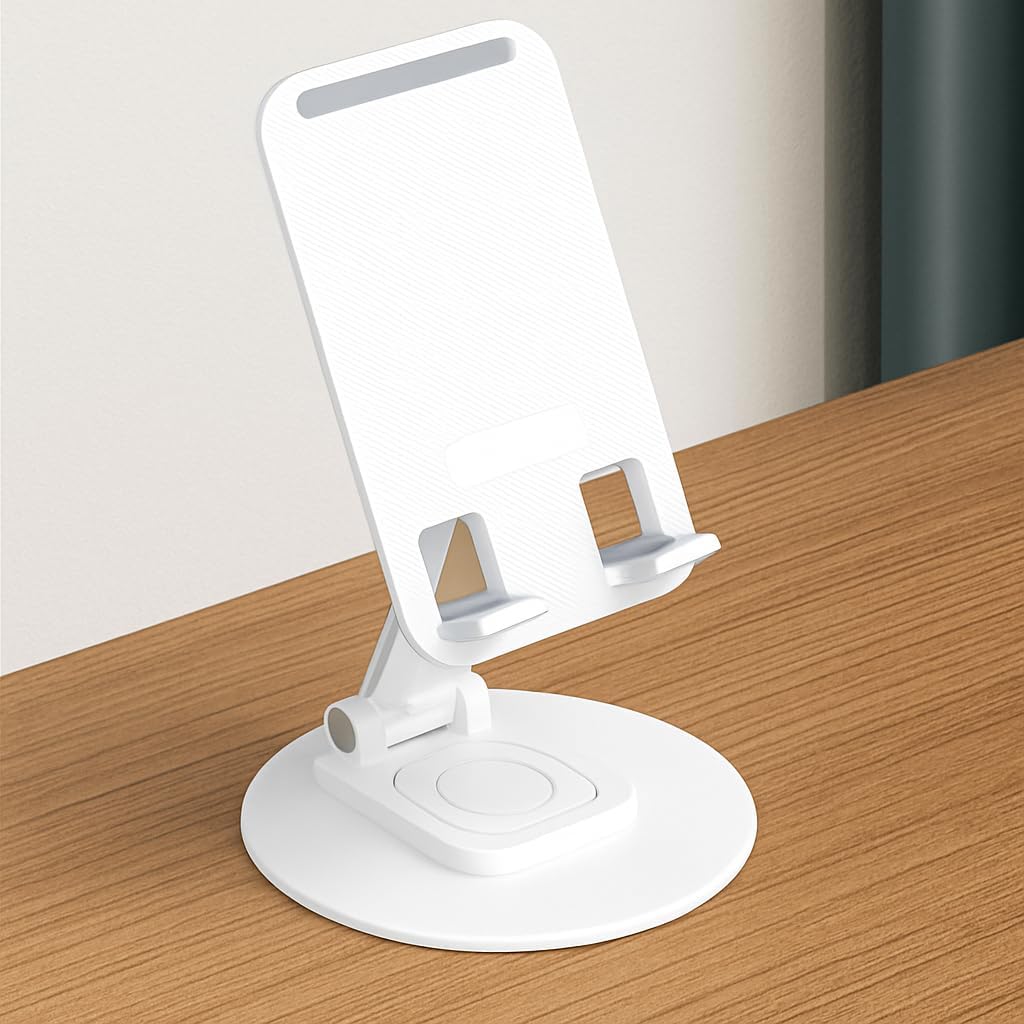 96 Pieces 360° Rotatable & Foldable Mobile Holders for Flat Surfaces (Universal Adjustable Cell Phone Stand – Hands-Free Desk Phone Holder for Office – Kitchen – Bedside – Video Calls & Streaming)