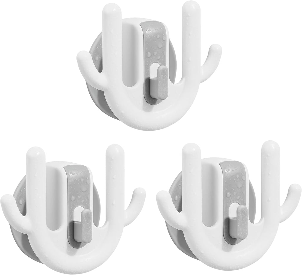 120 Pieces Adhesive Wall Slipper Hooks (Waterproof & Trackless – PP Material – Pack of 3 – White)