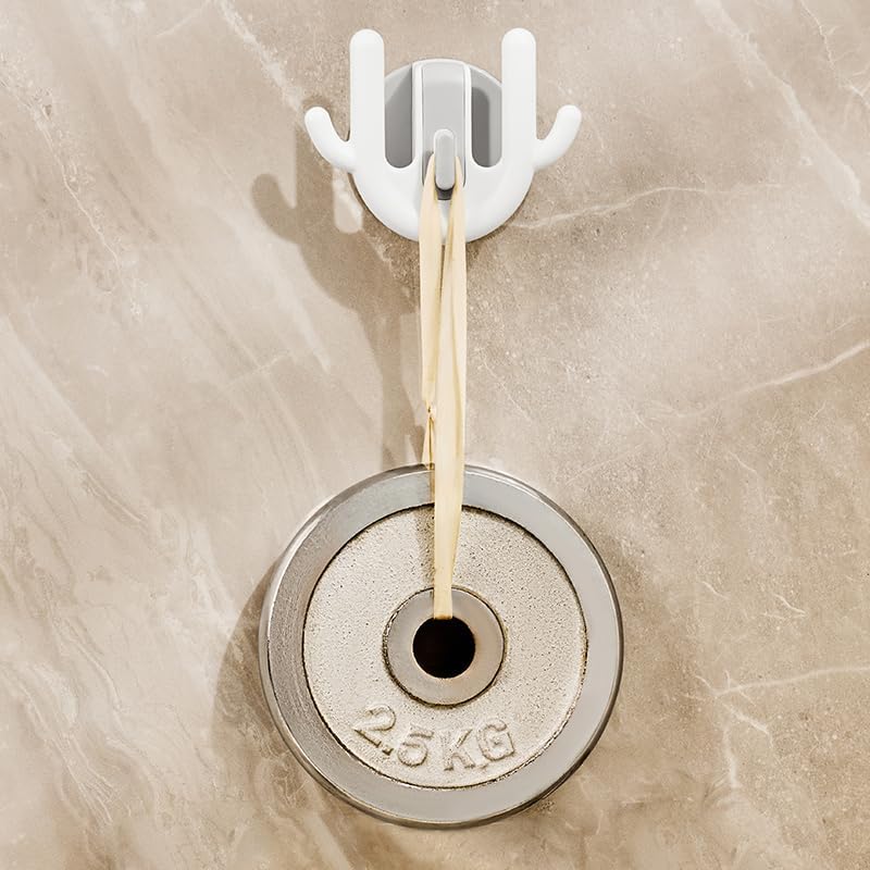 Adhesive Wall Slipper Hook – Waterproof & Trackless – PP Material – Pack of 6, White