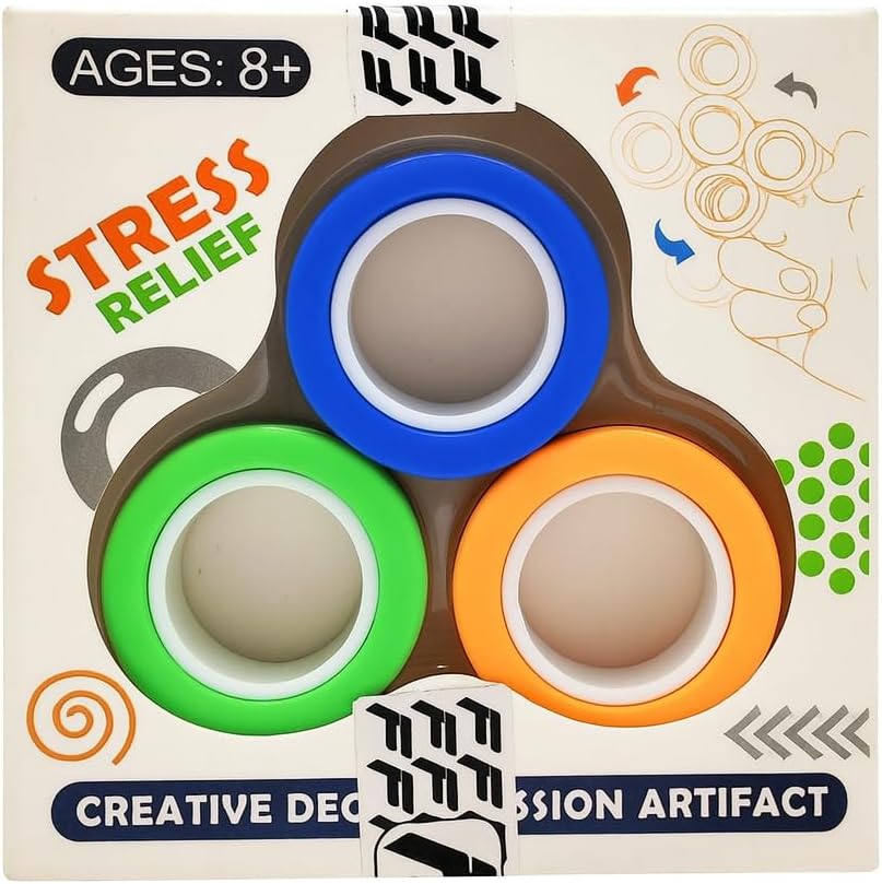 Magnetic Rings - Unique and Fun Novelty Toy for Stress Relief and Entertainment