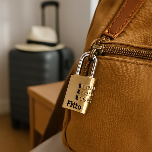 Brass Combination Padlock with Dial for Bags and Lockers