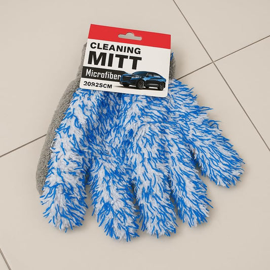 Car Washing Glove 30x25cm, Microfiber Cleaning Mitt for Auto Detailing, Scratch-Free Wash Mitt
