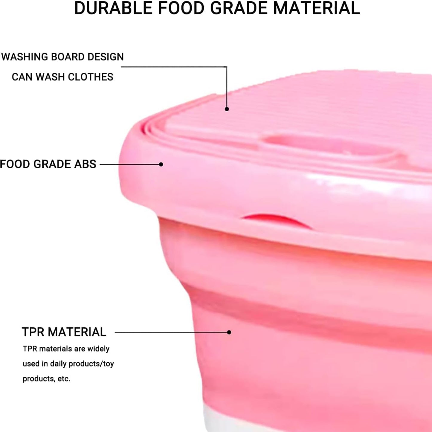 Portable Washing Machine, 5L Capacity, Compact & Lightweight, Ideal for Small Loads, Travel, Apartments, Dorms, & RV Use – Energy-Efficient and Convenient for On-the-Go Cleaning