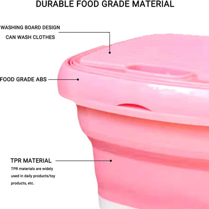 Portable Washing Machine, 5L Capacity, Compact & Lightweight, Ideal for Small Loads, Travel, Apartments, Dorms, & RV Use – Energy-Efficient and Convenient for On-the-Go Cleaning