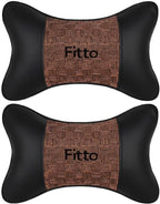 96 Pieces Car Headrest Neck Cushion Pillows with pattern (pack of 2 – Brown)