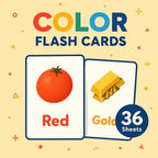 120 Pieces Color Series 36 Sheets Flash Cards (12x7.7cm)