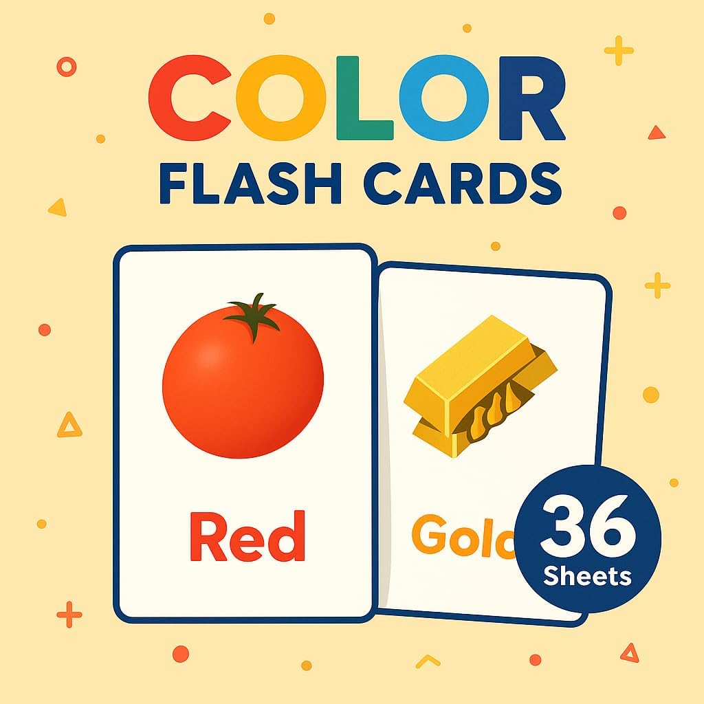 120 Pieces Color Series 36 Sheets Flash Cards (12x7.7cm)