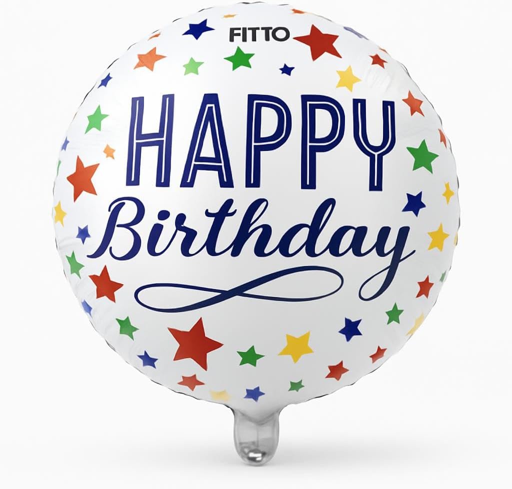 18 Happy Birthday foil balloon with Stars for birthday Celebration, Party Decoration for Home & UAE Events