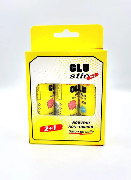 FITTO GLU Stick - Non-Toxic, Washable, Quick-Dry Glue for Crafting, School & Office Supplies - Strong Bond on Paper, Cardboard, Fabric - Ideal for Kids & Adults, Mess-Free and Easy to Use