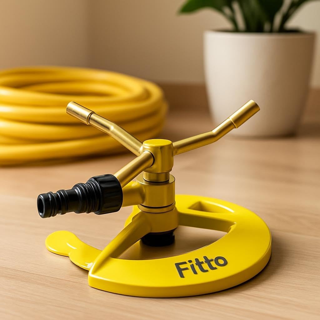 60 Pieces Yellow Circular Lawn Sprinkler Heads with Adjustable Arms for Efficient Irrigation