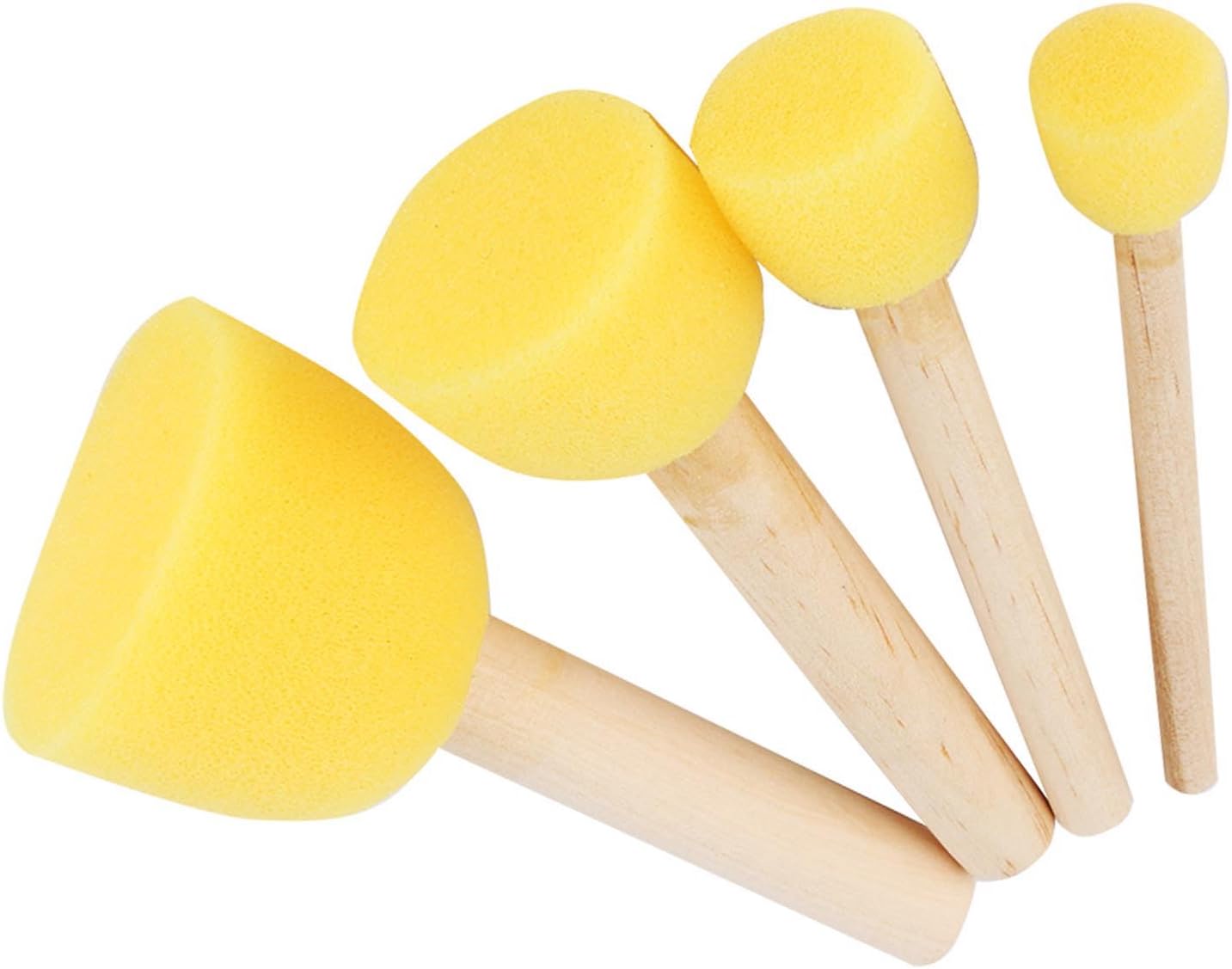 Sponge Brush Set 4 Pieces 8cm for Cleaning, Painting, and Crafting