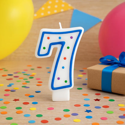 Birthday Candle - Number 7 for Birthdays, Party Decor, Numerical Celebration Candle