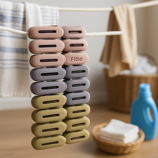 Plastic Cloth Pins, 24 Pieces - Multicolour for Laundry and Crafts