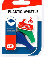 144 Pieces Plastic Whistle 2 Packs (Mixed Colors – Sports – Emergency – Outdoor – Safety Whistles for Kids and Adults)