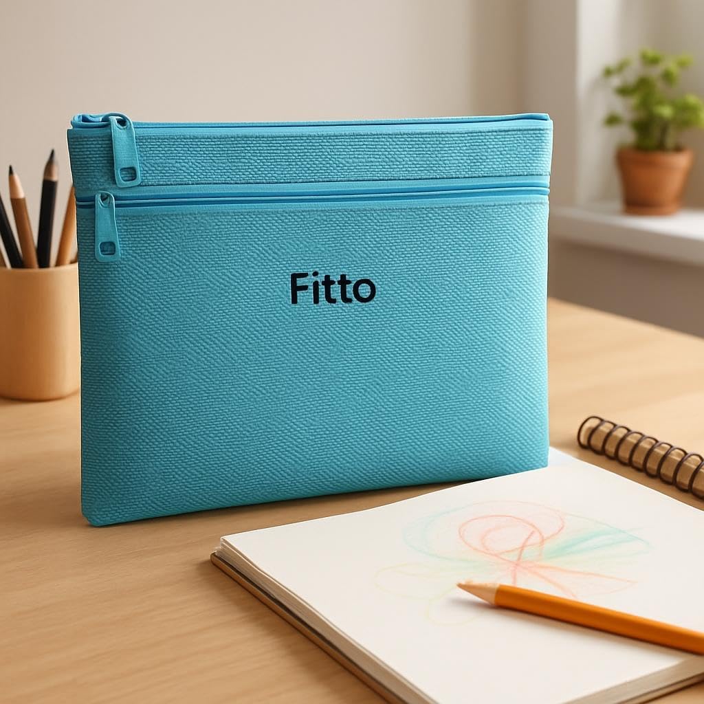 144 Pieces Zipper Bags for A4 Sheets (29.7x21cm Blue – Office Storage – Document & Paper Carrier)