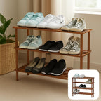 60 Pieces Wooden Shoe Racks (4 Layer – 74x26x67cm – Coffee Brown)
