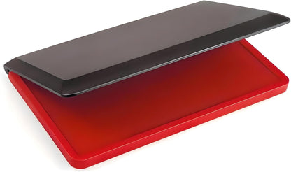 Stamp Pad – Premium Quick-Drying Ink for Clear, Smudge-Free Impressions – Ideal for Rubber & Polymer Stamps – Long-Lasting, Non-Toxic, Vibrant Ink Pad for Office, Crafting, and DIY Projects, Red