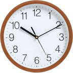 72 Pieces Wooden Finish Frame Wall Clock - Modern Silent Quartz Clocks with Easy-to-Read Numbers | Classic Decorative Timepiece for Home (Office – Living Room – or Kitchen | Durable and Elegant Design)