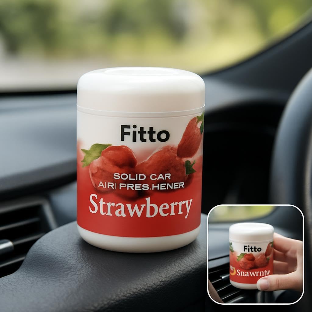 120 Pieces Solid Car Air Freshener Gel Strawberry Scents (Long Lasting Gel Odor Eliminator for Car Interior and Dashboard – 200gms)