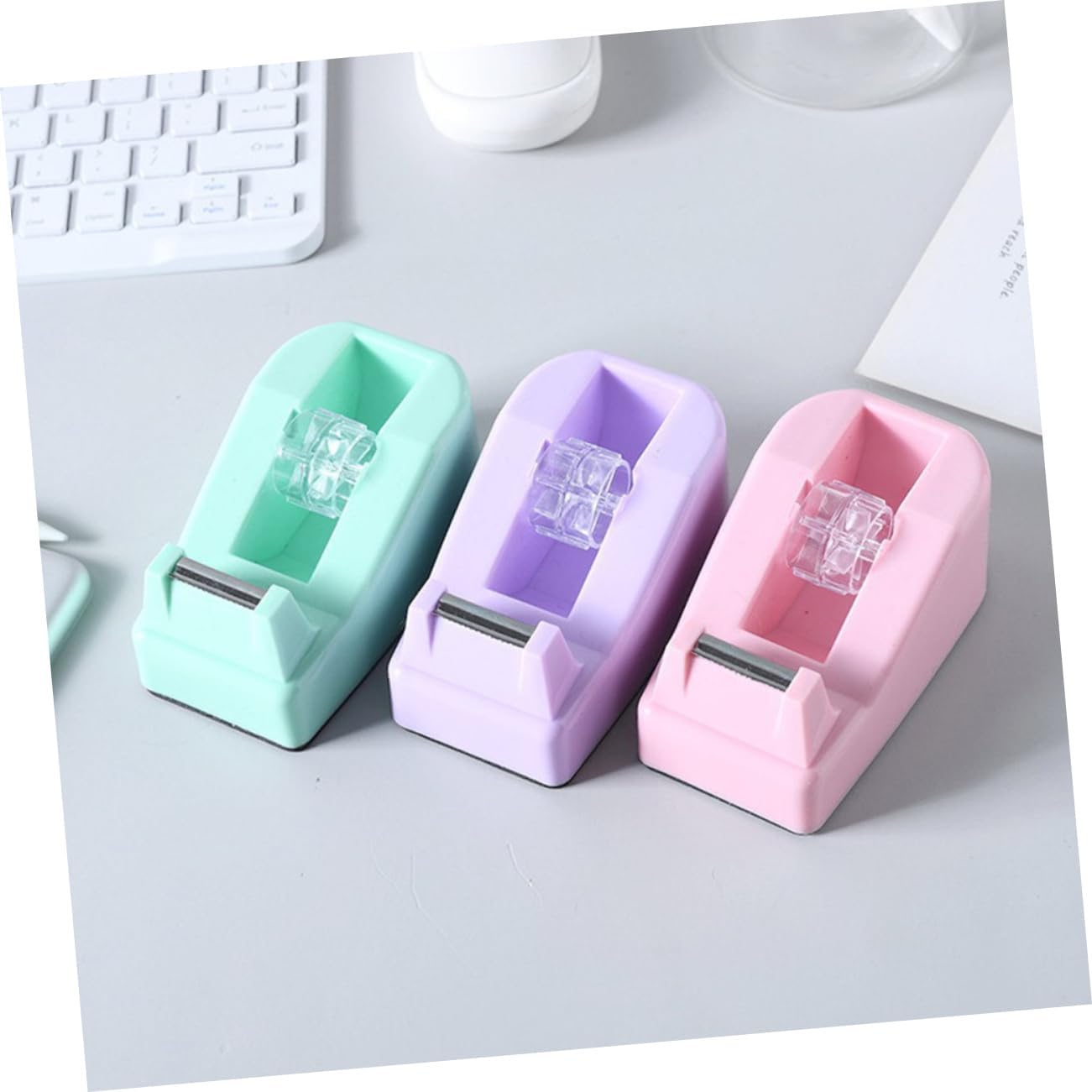 Tape Dispenser 1 PC 102MM X 60MM X 43MM, Assorted Colors, Office and Home Use