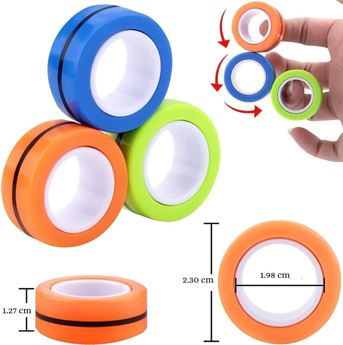 120 Pieces Magnetic Rings - Unique and Fun Novelty Toys for Stress Relief and Entertainment