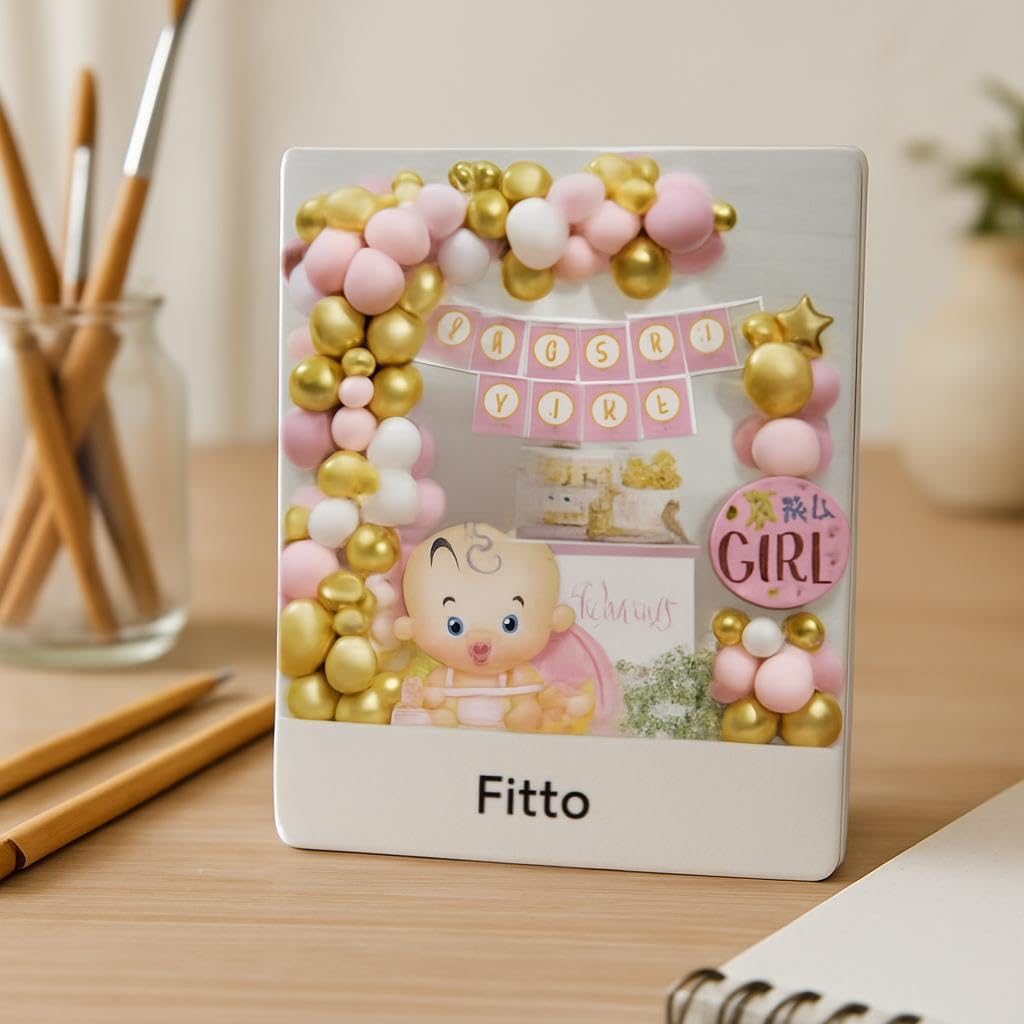 It's a Girl Balloon Card Pink Birthday Card for Girls