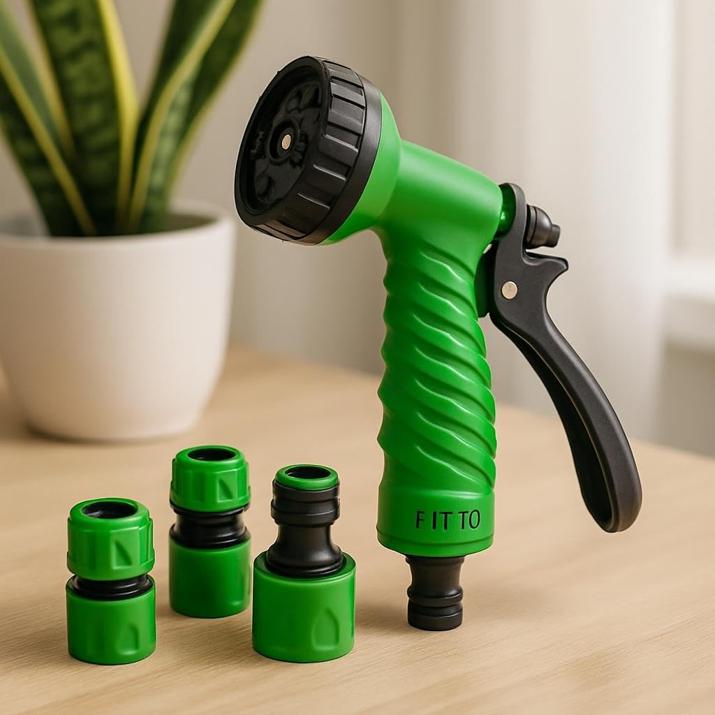 96 Pieces Garden Spray Gun Sets with Textured Grip and 3 Interchangeable Nozzles