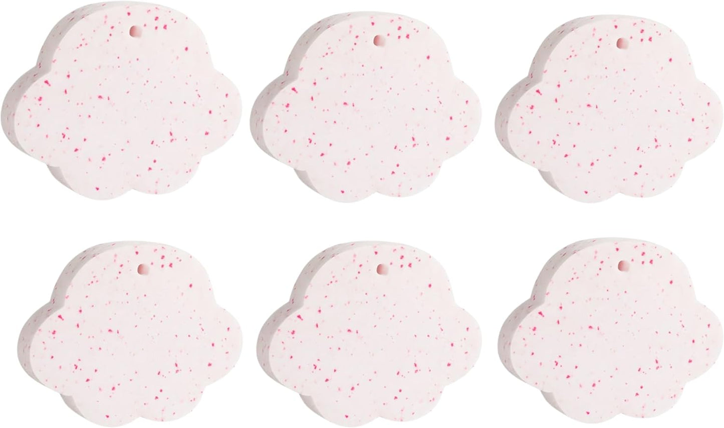 PVA Cat Paw Scrubbing Sponge – Soft, Absorbent, White & Pink, Pack of 6