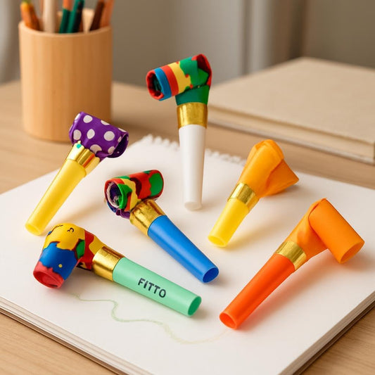 20/40PCS Colorful Stripes Party Blower Blowout Horn Whistle Noise Maker – Fun Birthday Party Supplies, Pinata Gift, Kids Noise Makers for Celebrations, Festivals, & Special Events