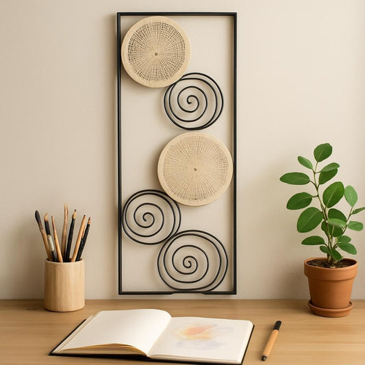 Sleek Linear Metal Wall Accent 30x4x80cm - Modern Decorative Wall Art for Home & Office