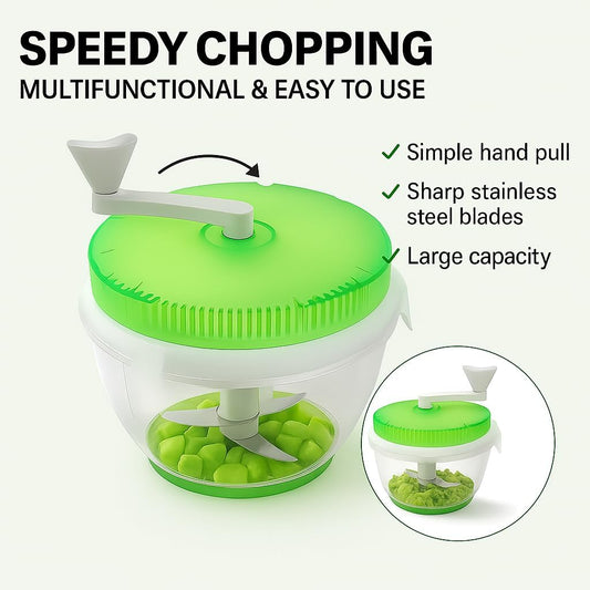 Speedy Chopper Twist Chopper, Multifunctional Hand Vegetable/Fruit Speedy Chopper,Assorted Colors