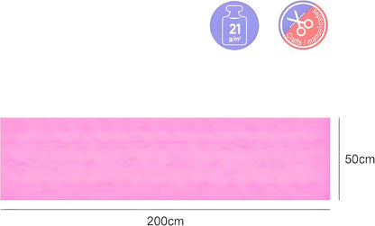 Crepe Paper Roll 200cm x 50cm Light Pink for Crafts, Decorations, and DIY Projects