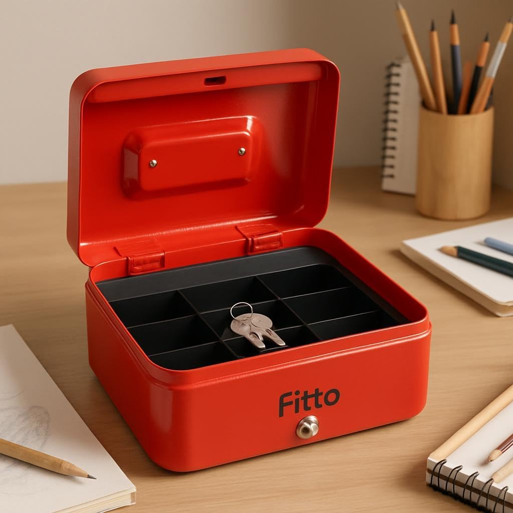 72 Pieces Deposit Boxes (9x12.5cm Red for Document & File Storage)
