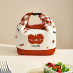 96 Pieces 10L Insulated Waterproof Rice Bags (Large Red Grid Apple Bear – Polyester + Aluminum Film)