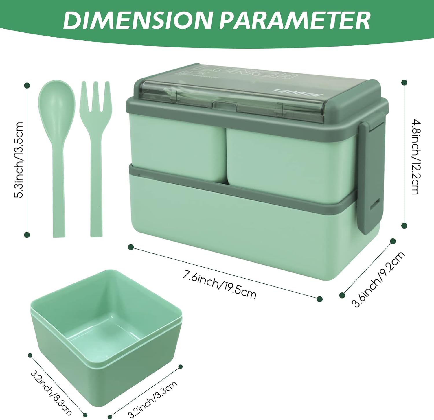 96 Pieces 3-Layer Lunch Boxes for Kids & Adults (Leakproof – BPA-Free – Microwave & Dishwasher Safe – Compact Bento Box with Easy-Snap Lid – Ideal for Work – School – Travel – & Snacks – Portable & Durable)