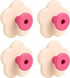 120 Pieces Flower Suction Cup Hooks (Pack of 4 – Cream Color Decorative Design)
