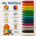 96 Pieces 18 Pieces Oil Pastel Sets (7.3cm – 18 Vibrant Colors for Art – Drawing – Sketching)